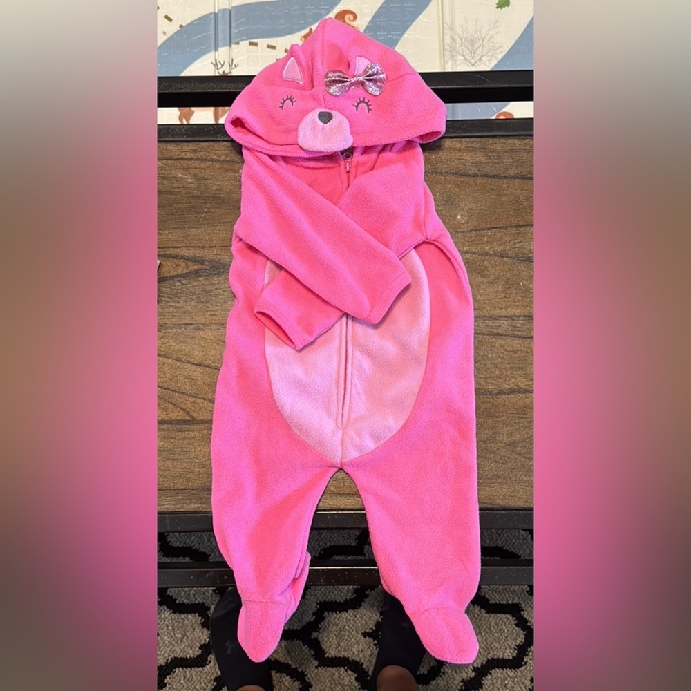 Pink pajama with footies 3-6 months